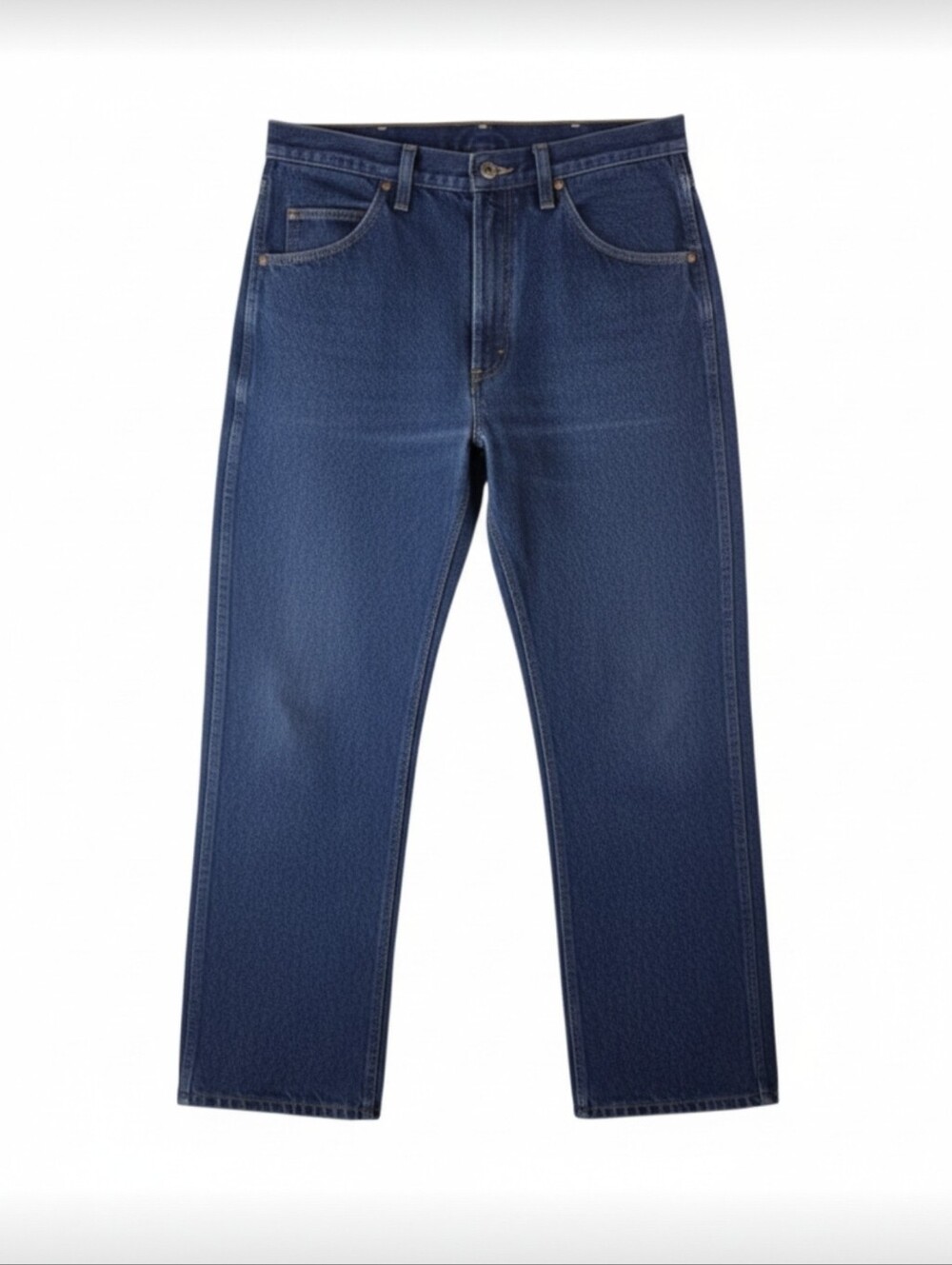 Rustler Mens Regular Fit Dark Wash Blue Denim Straight Leg Workwear Jeans 34x30